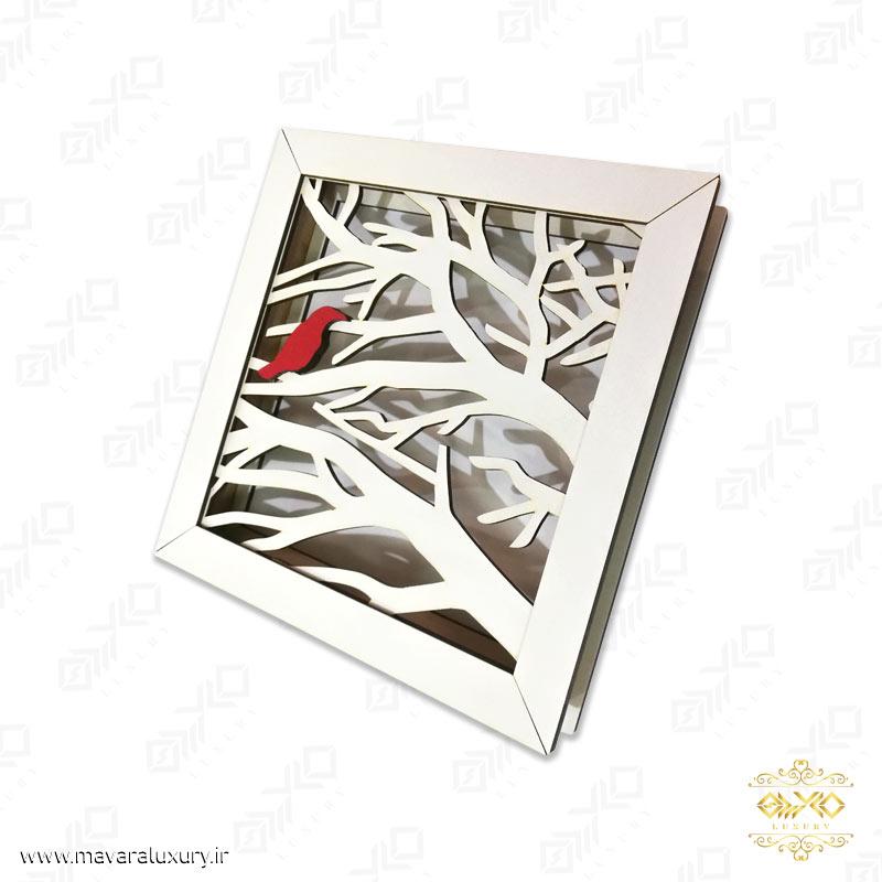 دیوارکوب 3 تکه طرح درخت و پرنده مدل MF224
