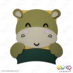 دیوارکوب تزئینی نام کودک طرح حیوانات (اسب آبی) MKIDS30