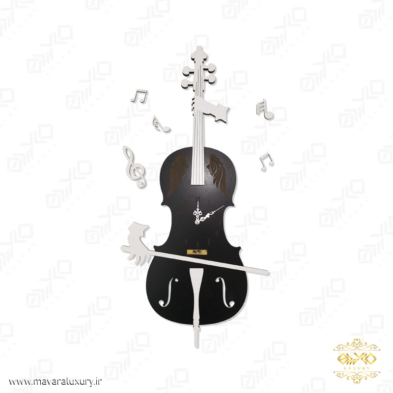 ساعت دیواری طرح ویولن سل مدل MC050