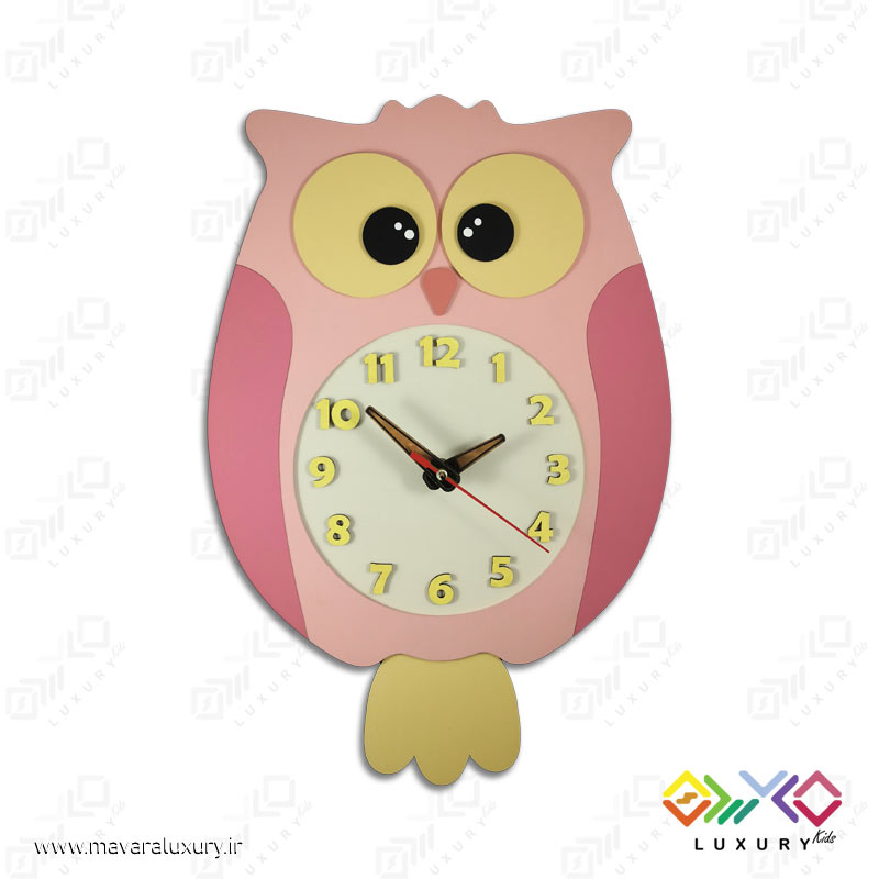ساعت دیواری اتاق کودک طرح جغد MC052