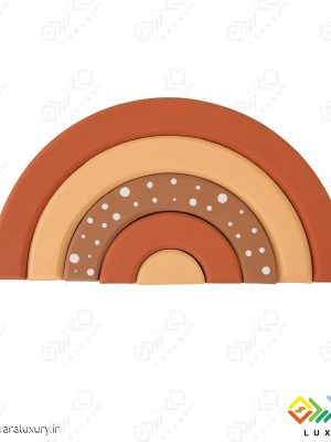 اکسسوری اتاق کودک پازل رنگین کمان چوبی 5 رنگ MKT01