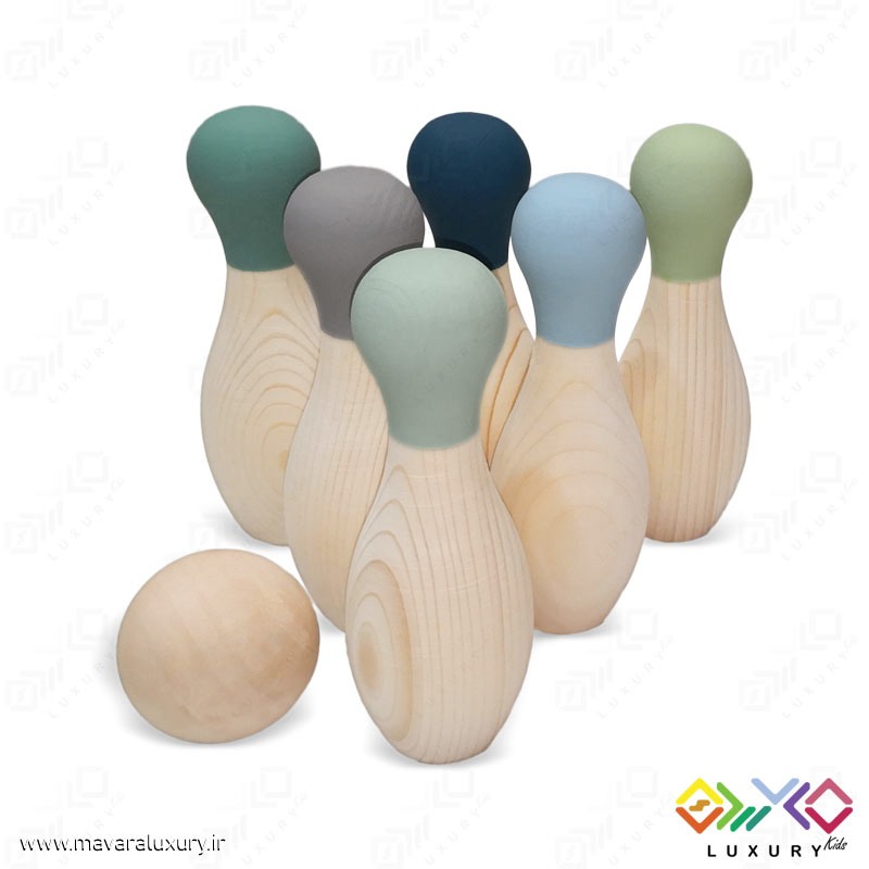 اسباب بازی چوبی ست بولینگ MKT04