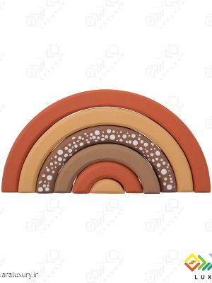 اکسسوری اتاق کودک پازل رنگین کمان چوبی 6 رنگ MKT01