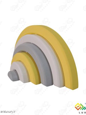 اکسسوری اتاق کودک پازل رنگین کمان چوبی 6 رنگ MKT01