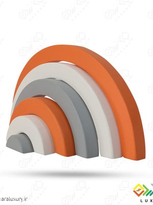 پازل چوبی رنگین کمان 6 رنگ