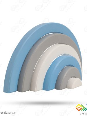 اکسسوری اتاق کودک پازل رنگین کمان چوبی 6 رنگ MKT01 - K