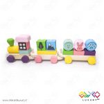 اسباب بازی پازل قطار چوبی مونته سوری با دیزاین MKT06