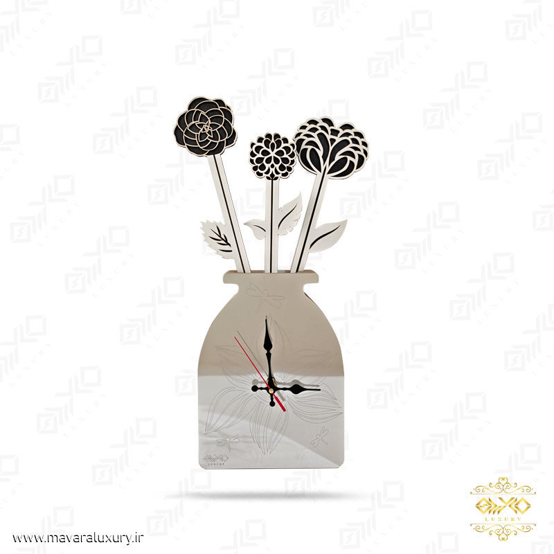 ساعت دیواری/رومیزی طرح گلدان MD001