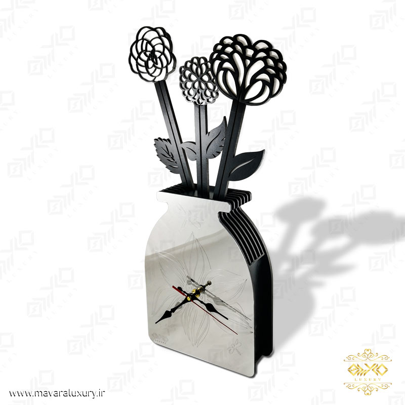 ساعت دیواری/رومیزی طرح گلدان MD001