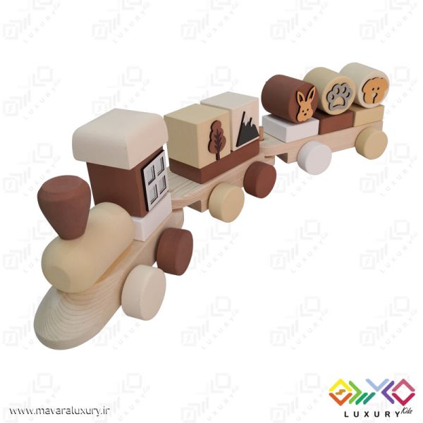 اسباب بازی پازل قطار چوبی مونته سوری با دیزاین MKT06