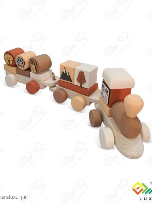 اسباب بازی پازل قطار چوبی مونته سوری با دیزاین MKT06