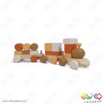 اسباب بازی پازل قطار چوبی مونته سوری با رنگ ساده MKT06 - تصویر 10