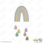 دیوار آویز تزئینی اتاق کودک رنگین کمان فانتزی Mkids37