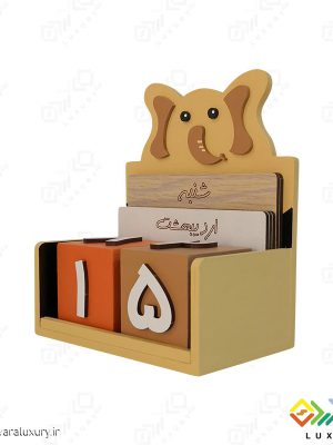 تقویم چوبی جاودان کودکانه طرح فیل MKids42 - .سفارشی