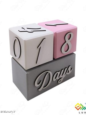 ست کامل مکعب چوبی گاهشمار سن کودک مگا سایز MKIDS35K