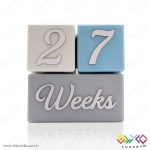 ست کامل مکعب چوبی گاهشمار سن کودک مگا سایز MKIDS35M