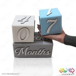 ست کامل مکعب چوبی گاهشمار سن کودک مگا سایز MKIDS35M