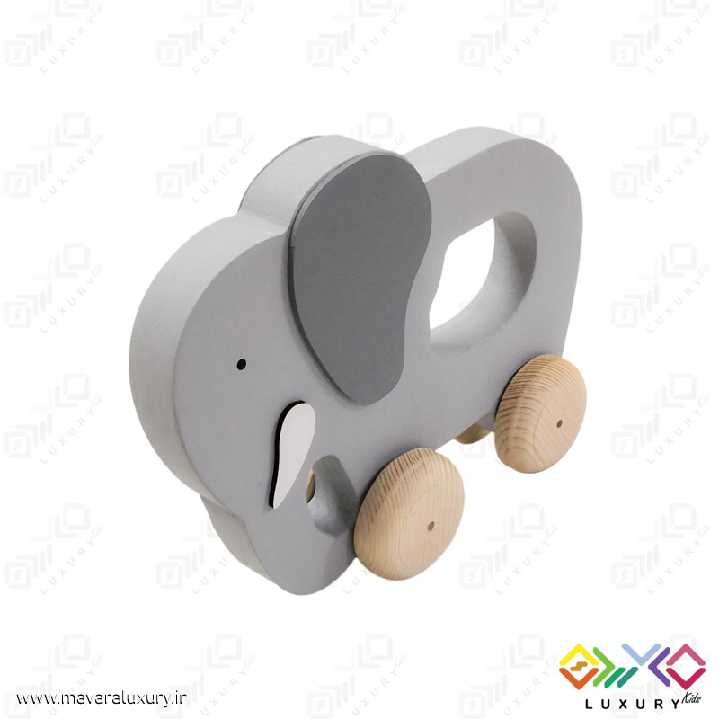 اسباب بازی چوبی مدل فیل ماشینی MKids48