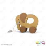 اسباب بازی چوبی مدل فیل ماشینی MKids48