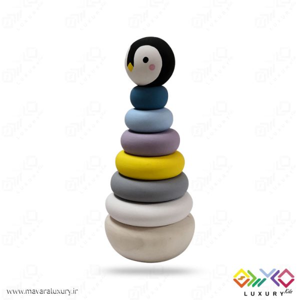 اکسسوری و اسباب بازی چوبی هرم هوش مدل پنگوئن MKT18
