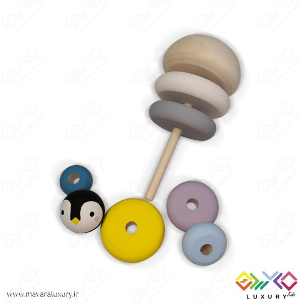 اکسسوری و اسباب بازی چوبی هرم هوش مدل پنگوئن MKT18
