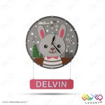 ساعت دیواری اتاق کودک و نوجوان طرح خرگوش MKids43