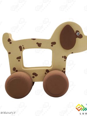 اسباب بازی چوبی مدل سگ ماشینی MKids48