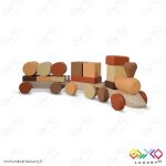 اسباب بازی پازل قطار چوبی مونته سوری با رنگ ساده MKT06 - تصویر 15