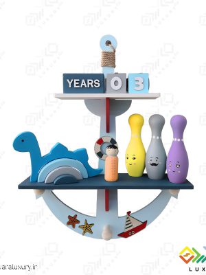 شلف دکوراتیو اتاق کودک طرح ملوانی MKids53