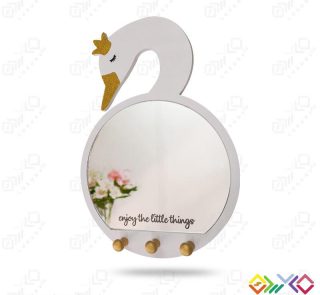 آینه دکوراتیو اتاق کودک طرح قو MKIDS57