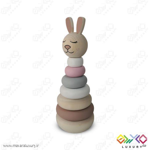 اکسسوری و اسباب بازی چوبی هرم هوش مدل خرگوش MKT20