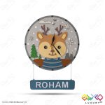 ساعت دیواری اتاق کودک و نوجوان طرح گوزن MKids43