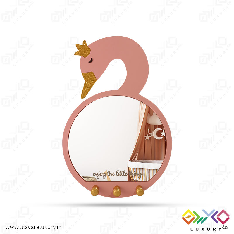 آینه دکوراتیو اتاق کودک طرح قو MKIDS57