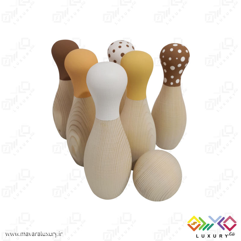 اسباب بازی چوبی ست بولینگ MKT04