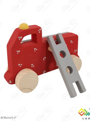 اکسسوری و اسباب بازی چوبی کودک طرح ماشین آتش نشانی MKT25