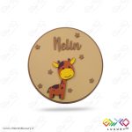 دیوارکوب تزئینی نام کودک طرح سیاره و زرافه MKIDS21