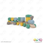 اسباب بازی پازل قطار چوبی مونته سوری با رنگ ساده MKT06 - تصویر 12