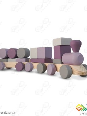 اسباب بازی پازل قطار چوبی مونته سوری با رنگ ساده MKT06 - .سفارشی, بزرگ