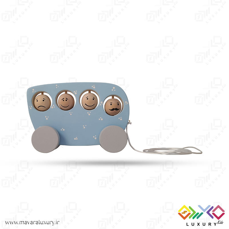 اسباب بازی کودکانه اتوبوس چوبی