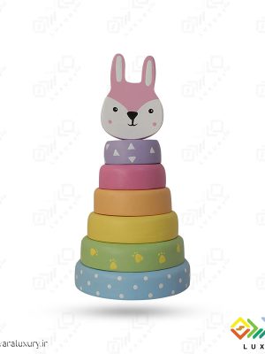 اسباب بازی چوبی طرح برج هوش حیوانات پاندا MKids56