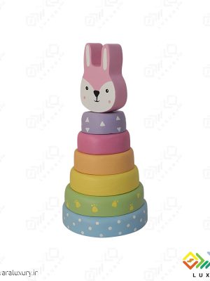 اسباب بازی چوبی طرح برج هوش حیوانات پاندا MKids56