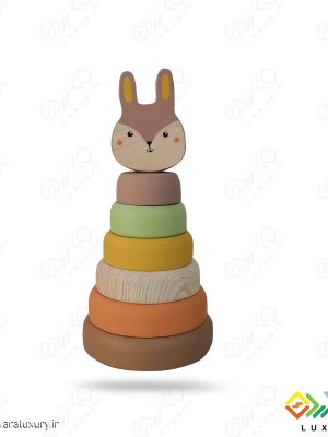 اسباب بازی چوبی طرح برج هوش حیوانات پاندا MKids56