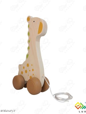 اسباب بازی چوبی مدل زرافه ماشینی MKids48