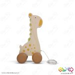 اسباب بازی چوبی مدل زرافه ماشینی MKids48