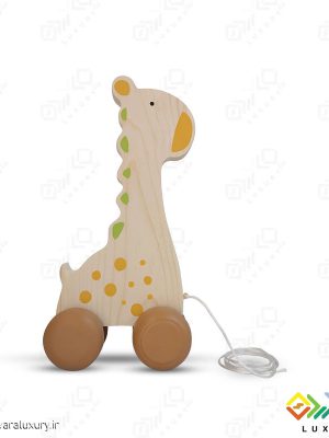اسباب بازی چوبی مدل زرافه ماشینی MKids48