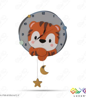 ساعت دیواری اتاق کودک مدل ببری MKids71