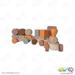 اسباب بازی پازل قطار چوبی مونته سوری با رنگ ساده MKT06 - تصویر 5