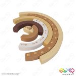 اکسسوری اتاق کودک پازل رنگین کمان چوبی 7 رنگ با طراحی MKT01 - تصویر 5