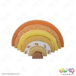 اکسسوری اتاق کودک پازل رنگین کمان چوبی 7 رنگ با طراحی MKT01 - تصویر 4