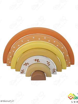 اکسسوری اتاق کودک پازل رنگین کمان چوبی 7 رنگ با طراحی MKT01 - CA